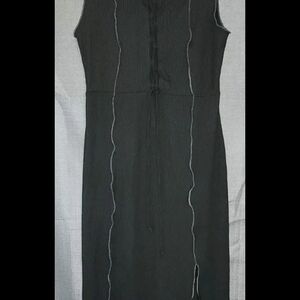 Wild Fable Black Sleeveless Sheath Midi Dress